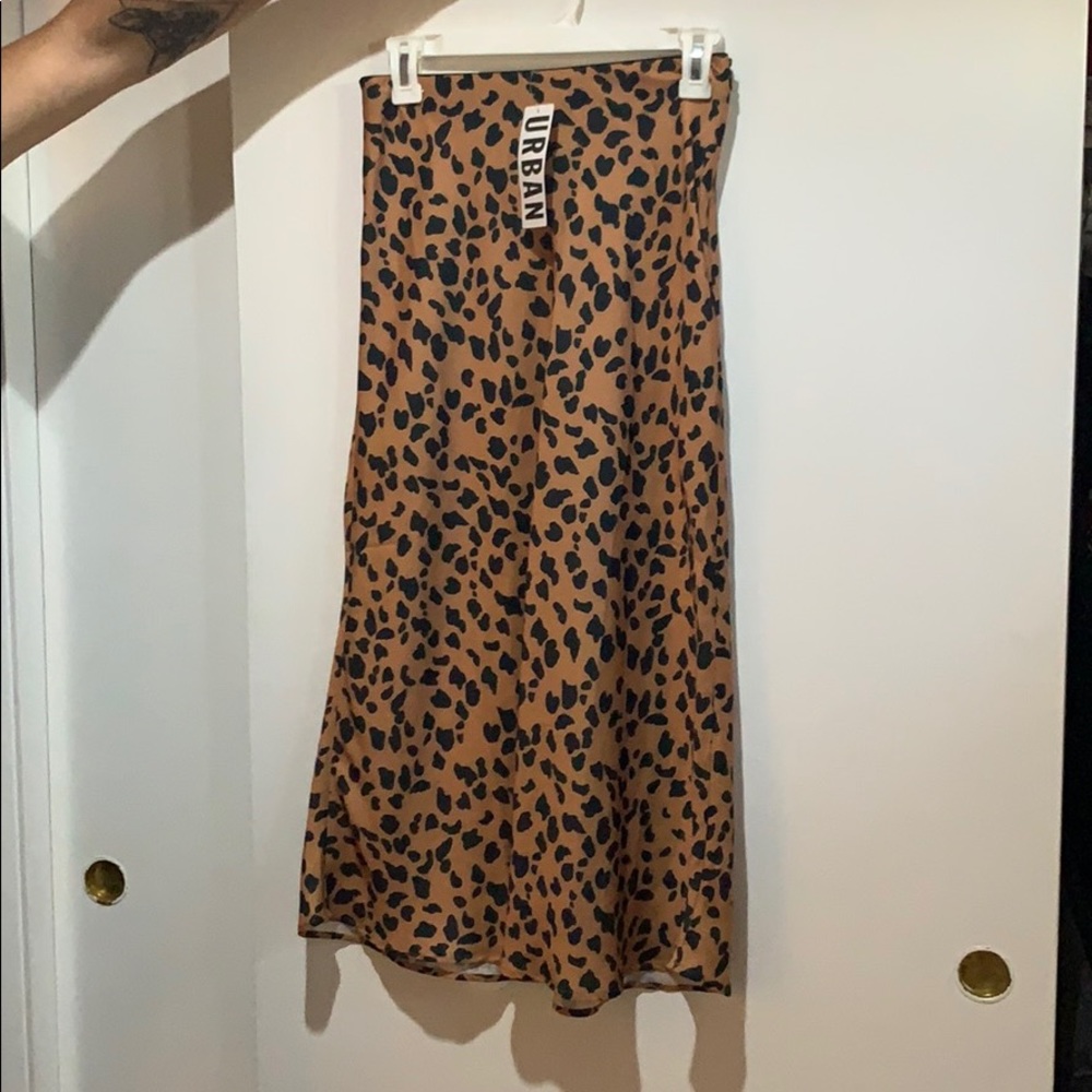 Long Leopard Skirt Urban Outfitters